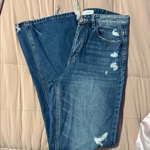 Flying Monkey Denim - Blue Distressed Women Jeans